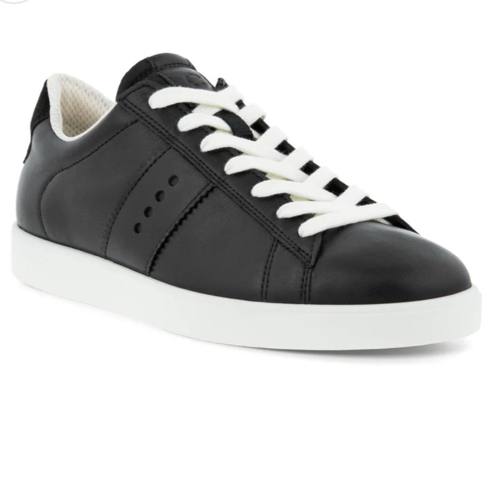 ECCO Women’s STREET LITE Retro Black Leather SHOES NEW! 39 or 8-8.5